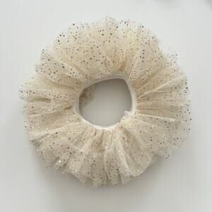 Little Me ivory cream cold star fluffy tutu baby
